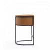 Cosmopolitan Mid-Century Modern Metal Upholstered Counter Stool in Camel - Set of 2 Bar Stool | Tabouret de comptoir moderne du milieu du siecle en metal et tissu, coloris camel, lot de 2