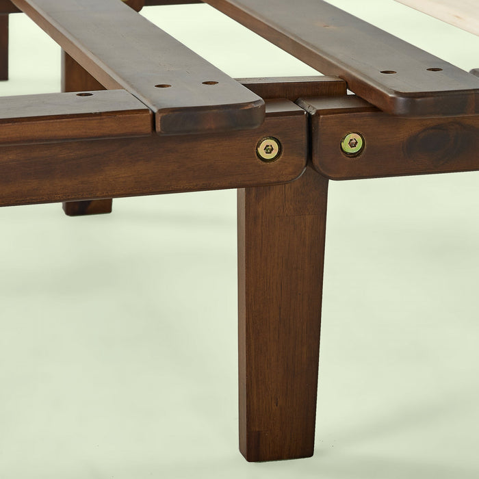 Bobbie lit plateforme pliant en bois - Double