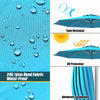 Costway 11' Patio Cantilever Offset Umbrella 360 degrees Rotation Aluminum Tilt Turquoise