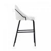 Gracie Modern Metal Upholstered Barstool in White and Black - Set of 3 | Tabouret de bar moderne en metal Gracie, rembourre, blanc et noir - Lot de 3