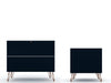 Rockefeller Mid-Century Modern 2-Piece Dresser Set in Midnight Blue | Ensemble de commodes 2 pieces Rockefeller style milieu du siecle, bleu minuit