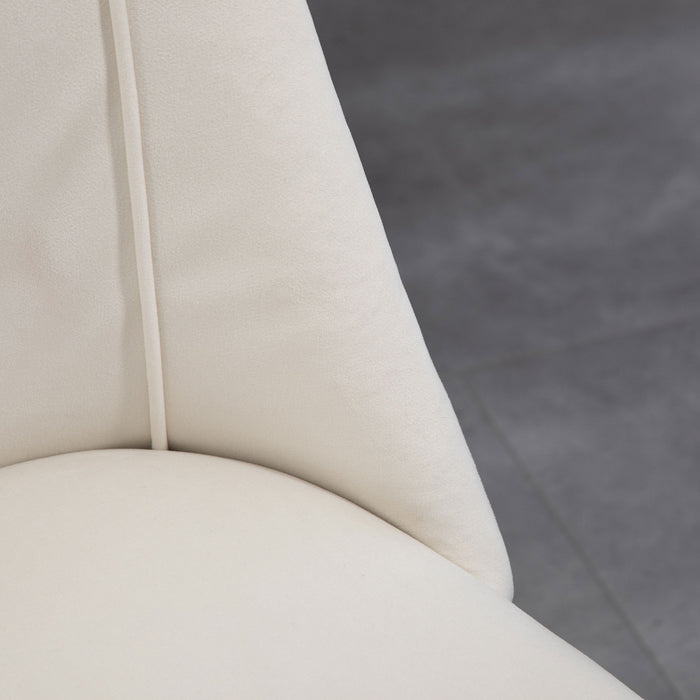HOMCOM Lot de 4 chaises de salle a manger, avec revetement en velours