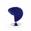 Curl Modern Wool Blend Swivel Lounge Chair in Blue - Set of 2 | Fauteuil pivotant moderne en laine melangee Curl bleu - Lot de 2