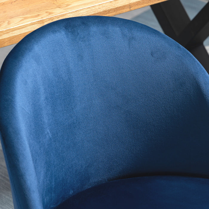 HOMCOM 2 Chaises Salle a Manger Veloute Dossier Moyen