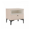 Amara Modern 20" Nightstand in Pale Rose and White (1-Drawer) | Table de nuit moderne Amara 20" en rose pale et blanc (1 tiroir)