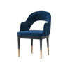 Carrington and Rockaway Modern Industry Chic 7-Piece Dining Set in Midnight Blue and Natural | Ensemble de salle a manger moderne industriel chic Carrington et Rockaway 7 pieces, bleu minuit et naturel