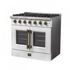 Forno Galiano 36" White Gas Range, 4.32 cu.ft- FFSGS6444-36WHT | Cuisiniere a gaz blanche Galiano 36 pouces, 4,32 pi³ – FFSGS6444-36WHT