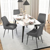 HOMCOM Dining Chairs Set of 2, PU Leather Kitchen Chairs with Steel Legs