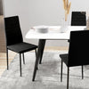 HOMCOM Dining Chairs, Set of 4, Upholstered Accent Chairs, Back, Black
