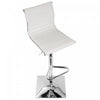LumiSource Masters Faux Leather Contemporary Adjustable Barstool with Swivel - White|Tabouret bar pivotant réglable contemporain Masters en similicuir - blanc