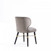 Strine Modern Wood Upholstered Dining Chair in Dark Taupe - Set of 2 | Chaise de salle a manger moderne Strine en bois et tissu, coloris taupe fonce - Lot de 2