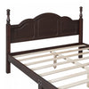 Jessie Retro Style Platform Bed with Wooden Slat Support,Queen Size, Walnut Queen Bed | Jessie Lit plateforme style retro avec support a lattes en bois, Taille Queen, Noyer