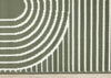 Florence Green White Modern Geometric Arches Rug, 6'7" x 9'6" Indoor Area Rug | Tapis Florence vert et blanc a motifs geometriques modernes en arches, 6'7" x 9'6"