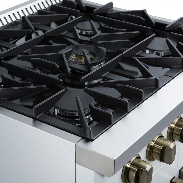 Cuisiniere a gaz blanche Galiano 30 pouces, 4,32 pi³ – FFSGS6444-30WHT