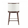 Evalyn Modern Wood Upholstered Counter Stool in White - Set of 3 | Tabouret de comptoir moderne en bois et tissu Evalyn, blanc - Lot de 3