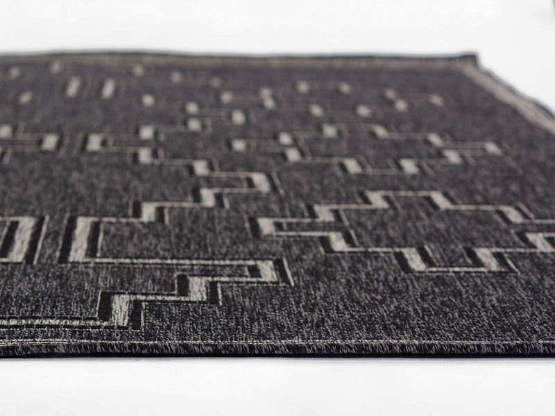 Tapis Transitionnel Esina 6'6\" x 9'0\" en Noir