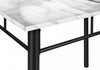 Dining Table 5-Piece Set Small Rectangular Kitchen White Marble-Look Laminate Black Metal Contemporary Modern|Ensemble de salle à manger 5 pièces de style moderne contemporain pour la cuisine avec petite table