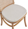 Paragon Industry Chic Cane Back Wood Upholstered Dining Chair in Oatmeal - Set of 4 | Chaise de salle a manger Paragon Industry Chic avec dossier en cannage et assise rembourree en bois, coloris flocon d’avoine – Lot de 4