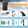 Goplus 11' Inflatable Stand Up Paddle Board Whth Accessories Paddle Hand Pump Repair Kit, Dark Blue