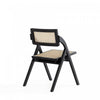 Lambinet Industry Chic Wood Folding Chair in Black and Natural - Set of 4 Dining Chair | Chaise pliante en bois style industriel Lambinet, noir et naturel - Lot de 4