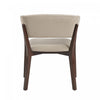 Blake Modern Faux Mohair Wood Armchair in Natural - Set of 2 Dining Chair | Fauteuil Blake moderne en faux mohair avec accoudoirs en bois, naturel - Lot de 2