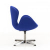 Raspberry Modern Upholstered Swivel Lounge Chair in Blue - Set of 2 Accent Chair | Fauteuil lounge pivotant moderne Raspberry en tissu bleu - Lot de 2