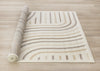 Forte Cream Beige Brown Curvy Lines Area Rug - 5'3" x 7'5"|Carpette Forte crème, beige et brune à motif de lignes courbées - 5 pi 3 po x 7 pi 5 po