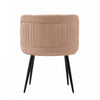 Kaya Modern Wood Velvet Dining Chair in Nude - Set of 2 | Chaise de salle a manger Kaya en bois moderne et velours coloris nude - Lot de 2