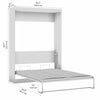 Bestar Pur Full Murphy 59-Inch Wall Bed - White|Lit double escamotable mural Pur de Bestar de 59 po - blanc