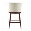 Evalyn Modern Wood Upholstered Barstool in Cream - Set of 2 | Tabouret de bar moderne en bois et tissu creme Evalyn - Lot de 2