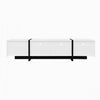 Emily 74.7" Large Storage TV Cabinet with Doors and Drawers,Black Tv Stand | Emily 74.7" Grand Cabinet TV de Rangement avec Portes et Tiroirs, Noir