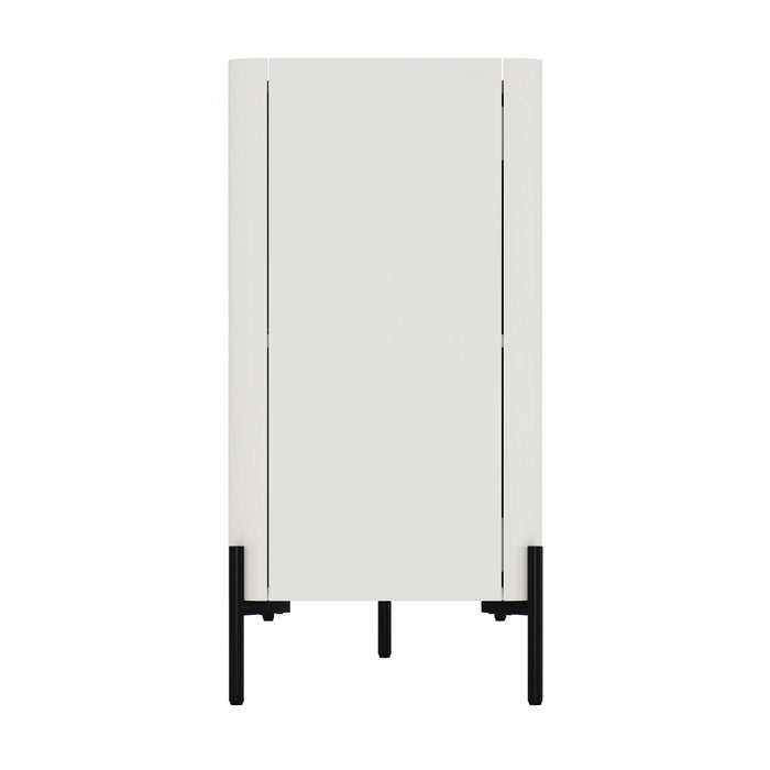 Buffet moderne Abbey 67\" en erable et blanc casse