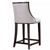 Fifth Avenue Traditional Wood Upholstered Counter Stool in Pearl White - Set of 3 | Tabouret de comptoir traditionnel en bois Fifth Avenue avec assise rembourree, blanc perle - Lot de 3