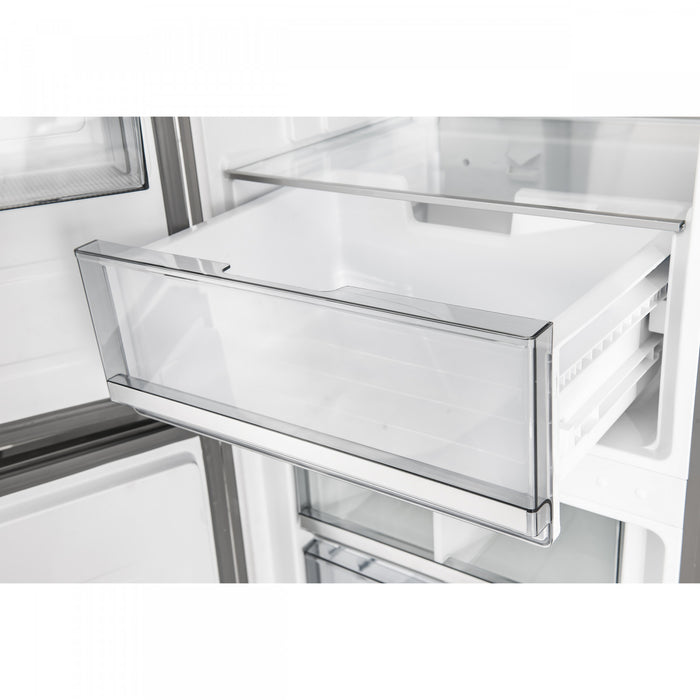 Refrigerateur Custodia 24 po, 10,3 pi³, ouverture a gauche, machine a glacons, acier - FFFFD1766-24LS