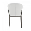 Kirsten Modern Vegan Leather Metal Dining Chair in White - Set of 4 | Chaise de salle a manger moderne en cuir vegetalien et metal Kirsten, blanche - Lot de 4