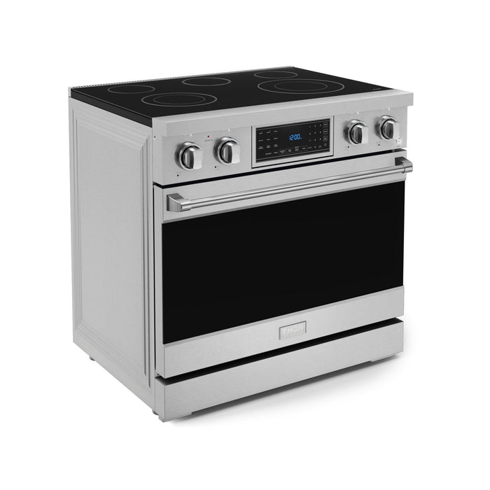 Cuisinière électrique amovible de style professionnel collection Gordon Ramsay de Thor Kitchen de 36 po avec panneau de commande tactile inclinable - RSE36
