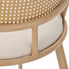 Oliver Modern Dining Chairs with PU Upholstered and PE Rattan Backrest Set of 2,Beige  | Chaises de salle a manger modernes Oliver avec assise rembourree en PU et dossier en rotin PE, lot de 2, beige