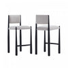 Lennor Mid-Century Modern Boucle Metal Counter Stool in Champagne | Tabouret de comptoir en metal et boucle Lennor style milieu du siecle, coloris champagne