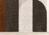 Marley Geometric Curves Taupe Oxblood Area Rug - 5'3" x 7'7"|Carpette Marley taupe et sang-de-bœuf à motif de courbes géométriques - 5 pi 3 po x 7 pi 7 po