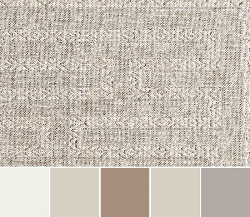 Tapis Transitionnel Maze 5'3\" x 7'0\" en Gris