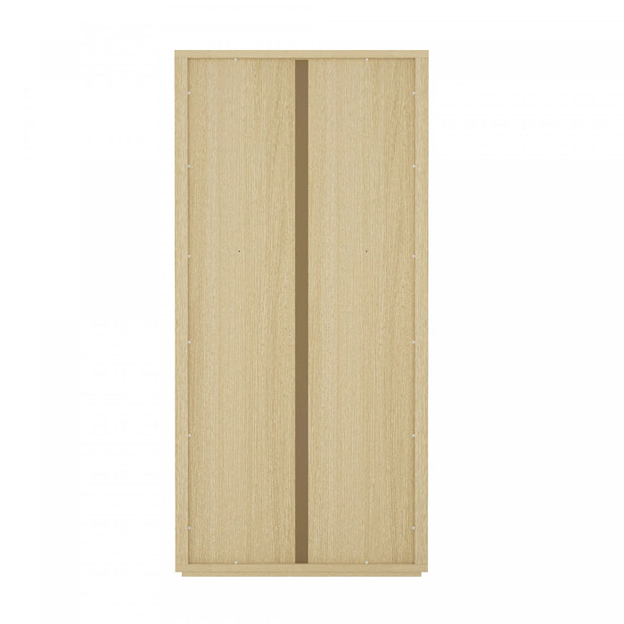 Armoire bibliotheque moderne Rivington 38\" en chene naturel - Ensemble de 3