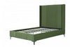 Promenade Mid-Century Modern Upholstered Velvet Full Bed in Moss Green | Lit complet Promenade style milieu du siecle moderne en velours capitonne vert mousse