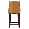 Fifth Avenue Traditional Wood Upholstered Counter Stool in Camel - Set of 2 | Tabouret de comptoir traditionnel en bois avec assise rembourree Fifth Avenue, coloris camel - Lot de 2