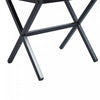 Liam Accent Stool with Tufted Cushion and Metal Legs,Brown Accent Chair | Tabouret d’appoint Liam avec coussin capitonne et pieds en metal, couleur marron