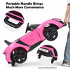 Costway 12v Kids Ride On Car 2.4g Rc Electric Vehicle W/ Lights Mp3 Openable Doors Pink