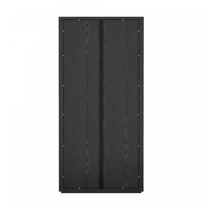 Armoire bibliotheque moderne Rivington 38\" en noir - Lot de 2