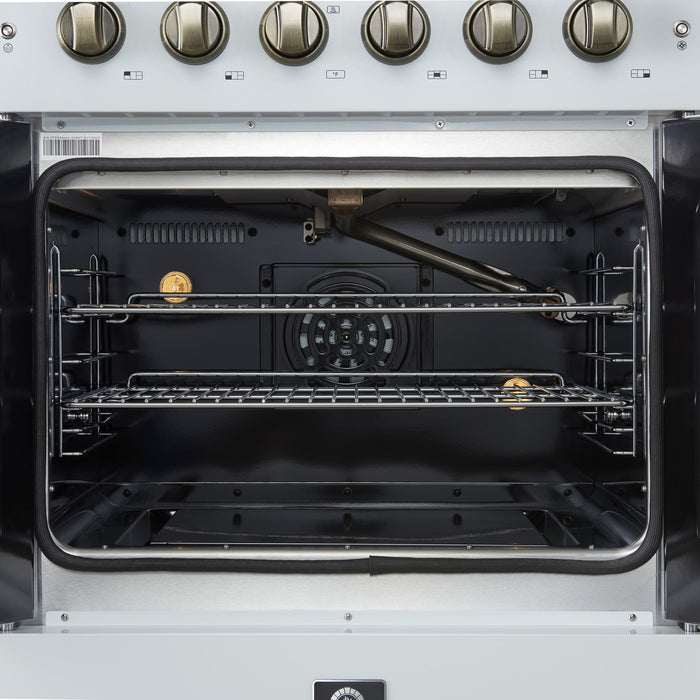 Cuisiniere a gaz blanche Galiano 30 pouces, 4,32 pi³ – FFSGS6444-30WHT