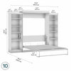 Bestar Pur Queen Murphy Two Shelving Units 115-Inch Wall Bed - Rustic Brown|Grand lit escamotable mural Pur de Bestar de 115 po avec 2 meubles à tablettes - brun rustique