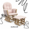 Storkcraft Hoop Glider and Ottoman - Natural/Pink Chair