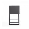Ambassador Mid-Century Modern Metal Upholstered Counter Stool in Gray - Set of 3 Bar Stool | Tabouret de comptoir rembourre en metal gris style mid-century modern Ambassador - Lot de 3